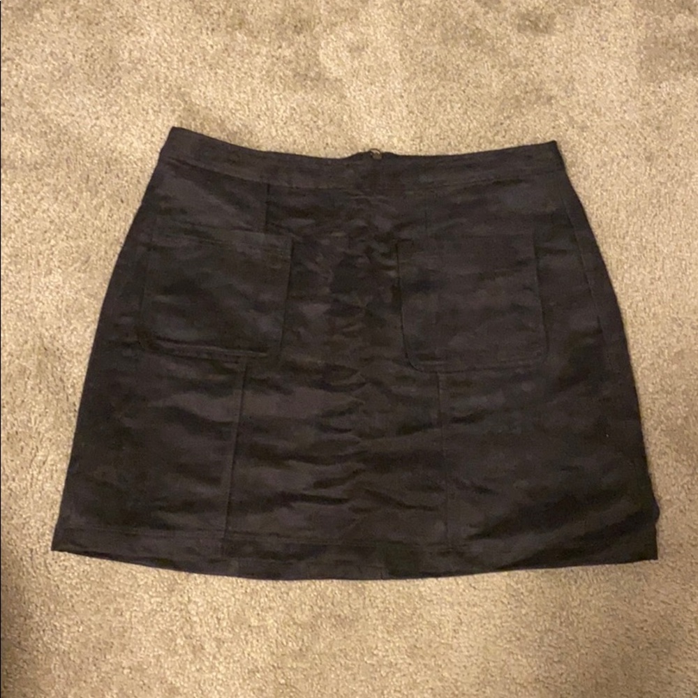 Black suede skirt